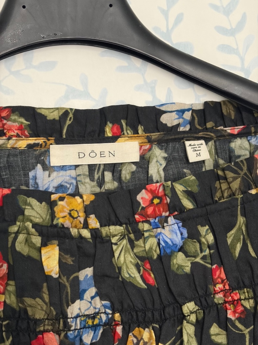 Doen Gianna Dress in "Noir Wild Rose," Size M - Picture 5 of 5